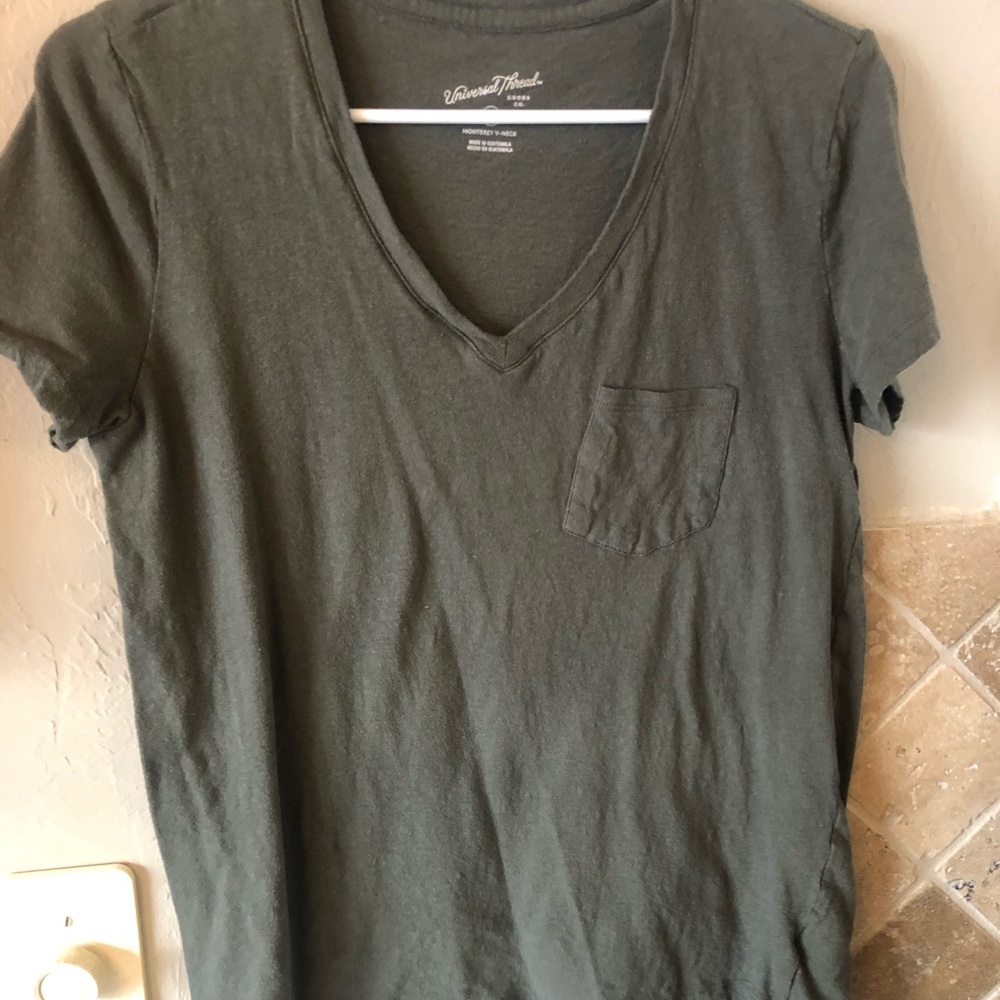 Olive Pocket Tee